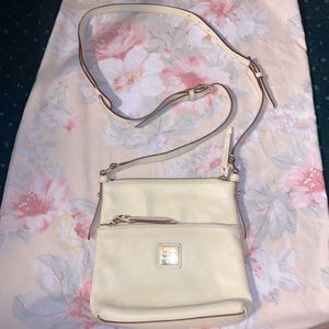 Dooney and Bourke Cream and Burgundy crossbody bag